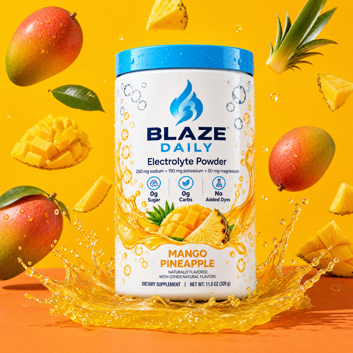 BLAZE DAILY Mango Pineapple electrolyte powder