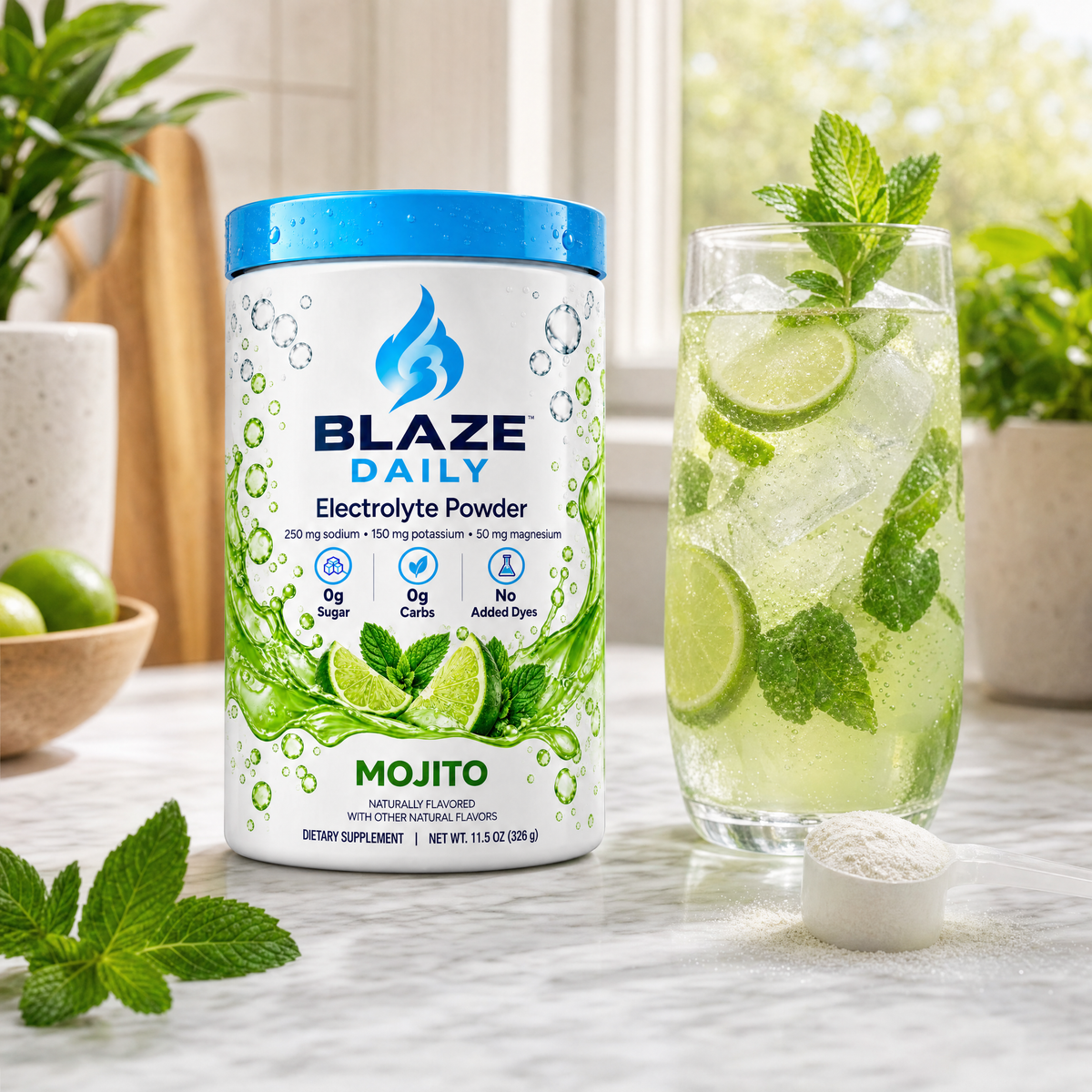 BLAZE DAILY Mojito electrolyte powder